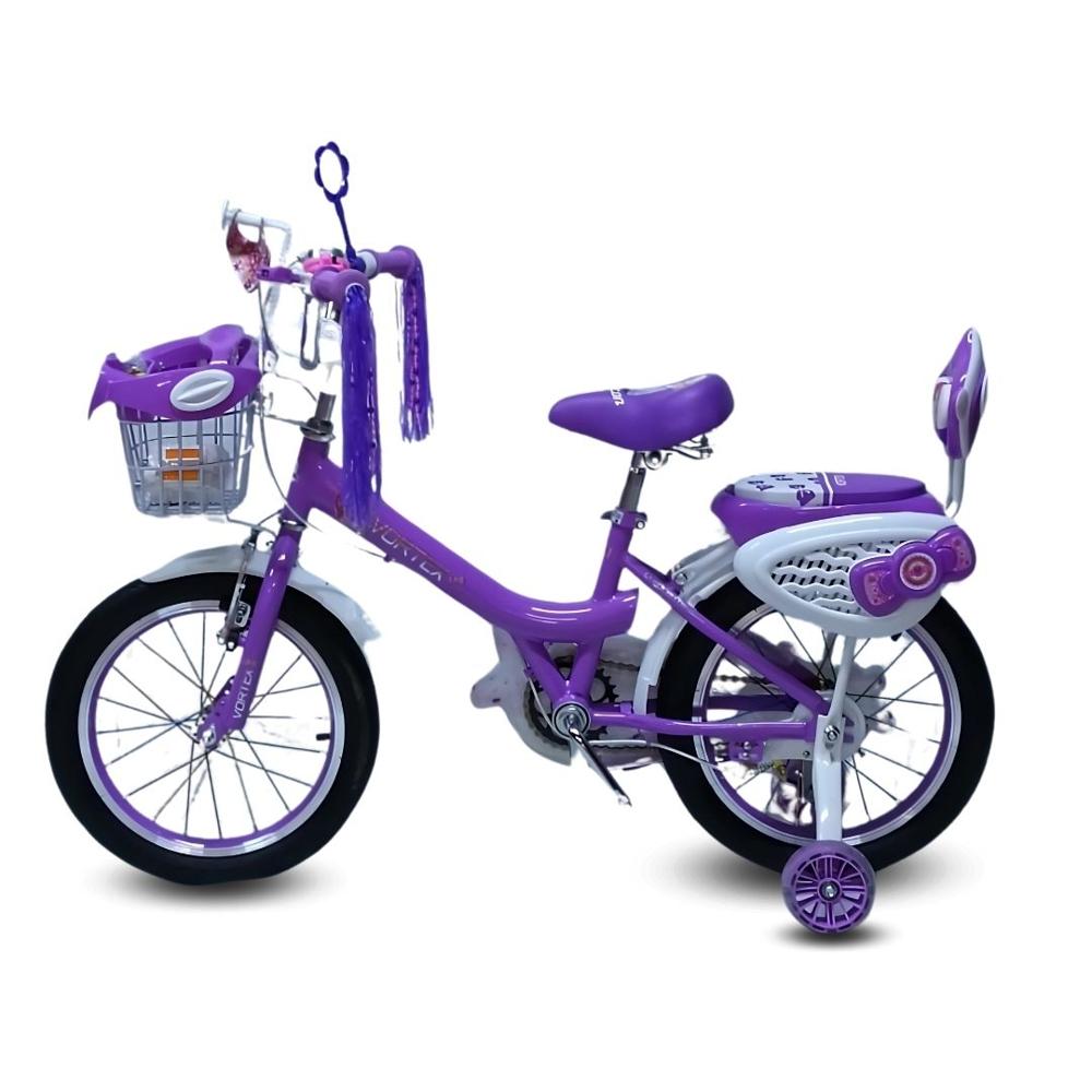 Bicicleta para Niñas Aro 12 Hi Lily II con Canasta Morado