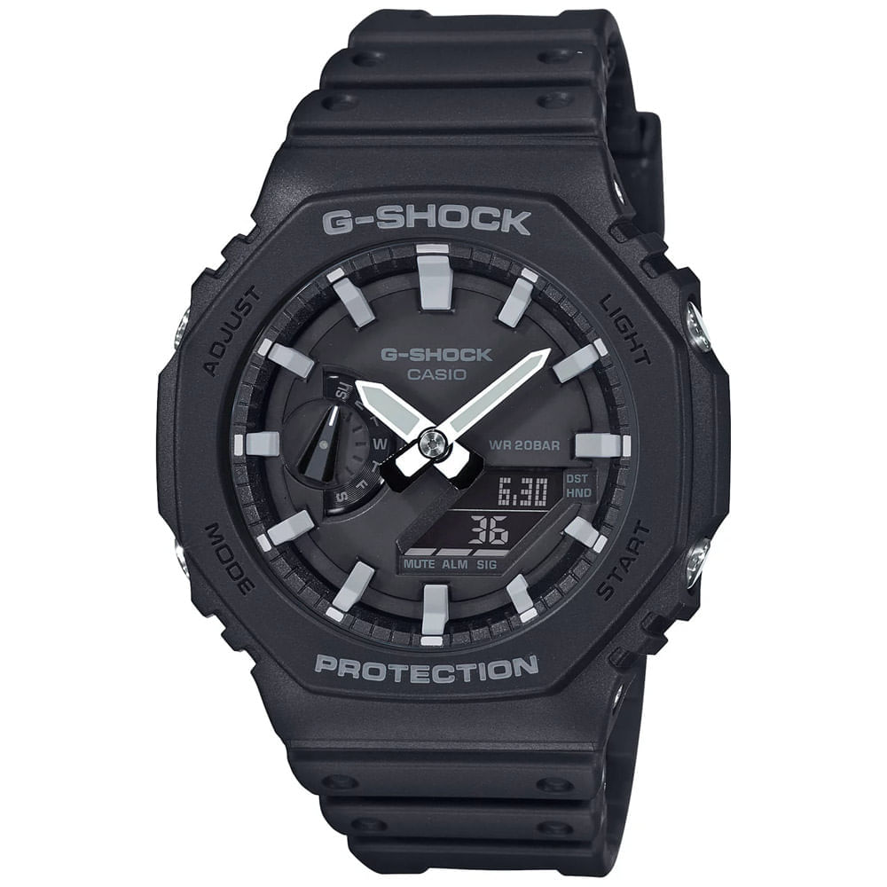 Reloj Casio G-Shock Carbon Core GA2100-1A Para Hombre Digital-Analógico Resina Negro