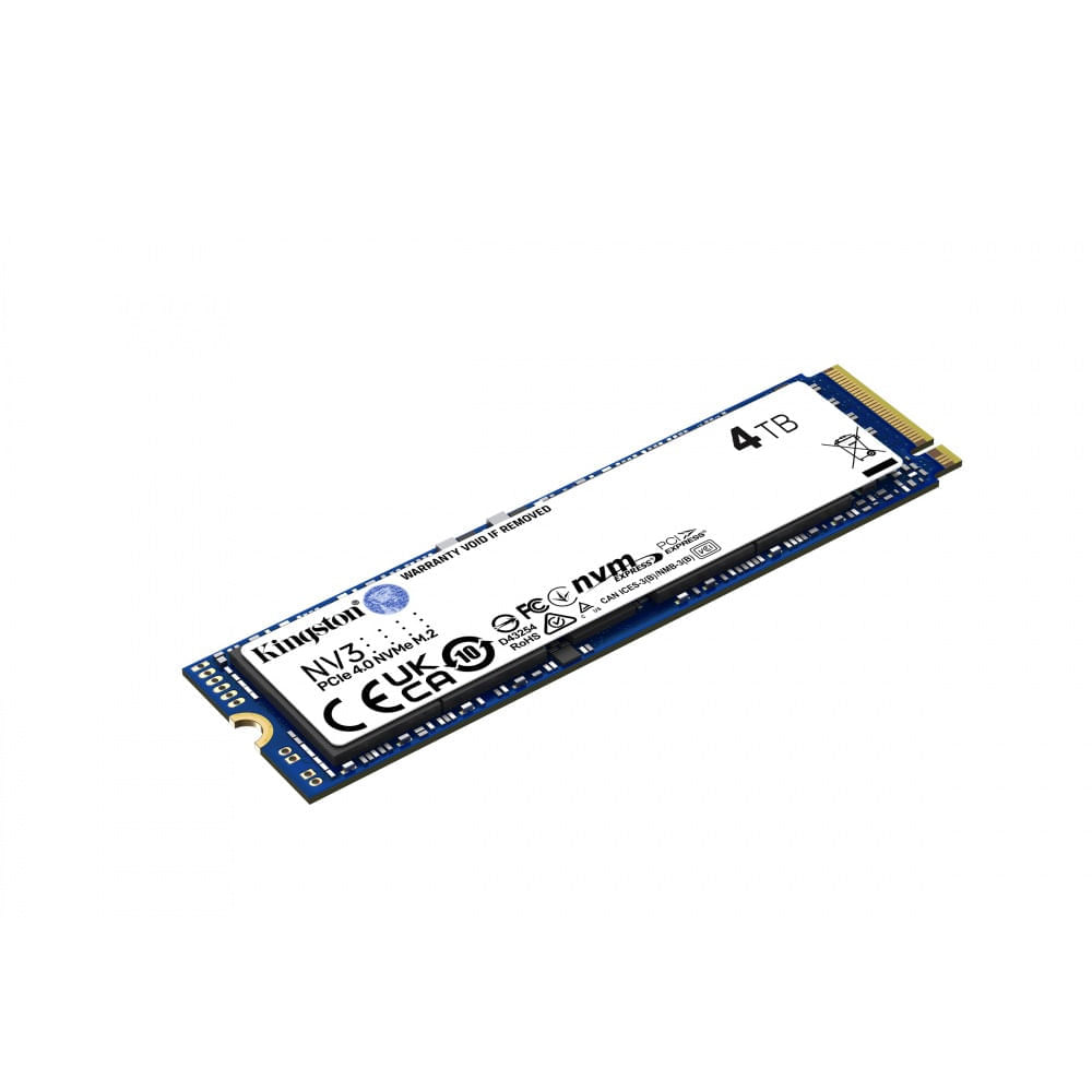 Disco Solido SSD Kingston NV3 4TB M2 2280 PCIe NVMe 4.0 SNV3S/4000G