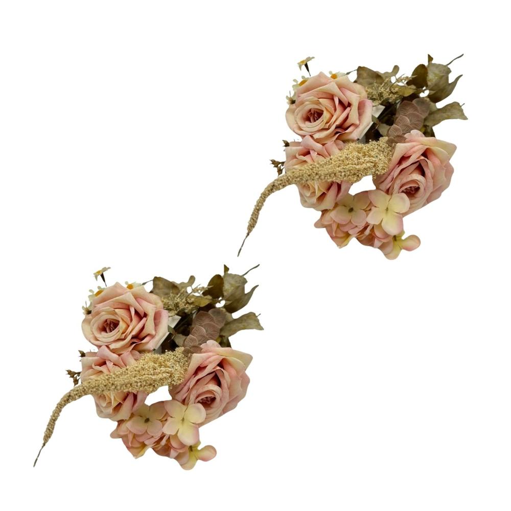 Pack de 2 Bouquets De Rosa Envejecido 8223-ROS FLORIPASTORE