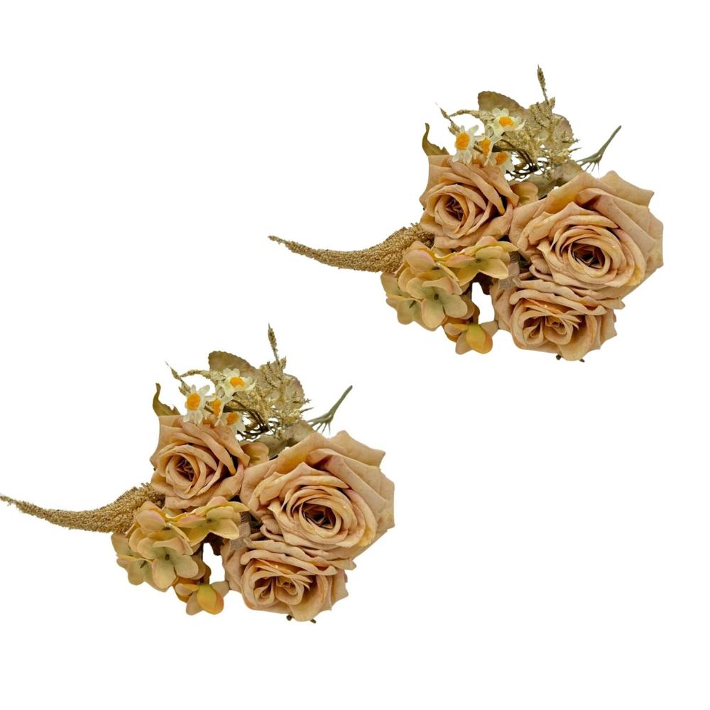 Pack de 2 Bouquets De Rosa Envejecido 8223-NAR FLORIPASTORE