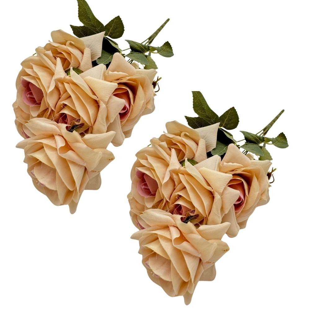 Set de 2 Bouquets De Rosas Diamante X7 BG307007-BE FLORIPASTORE