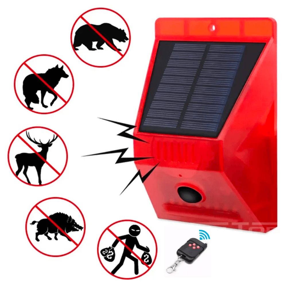 Sirena Alarma Solar de Seguridad con Sensor para Exterior 24 Horas MY-7143
