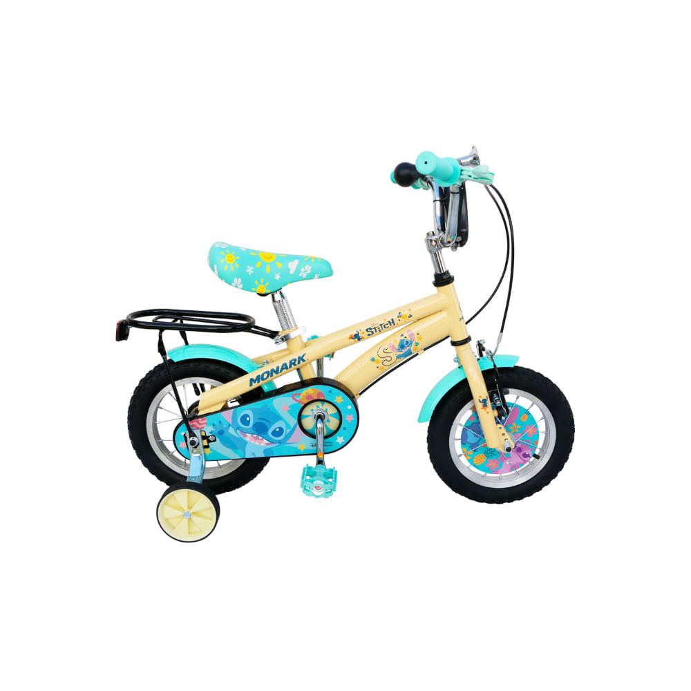 Bicicleta Aro 12 Monark Stitch & Angel Amarillo