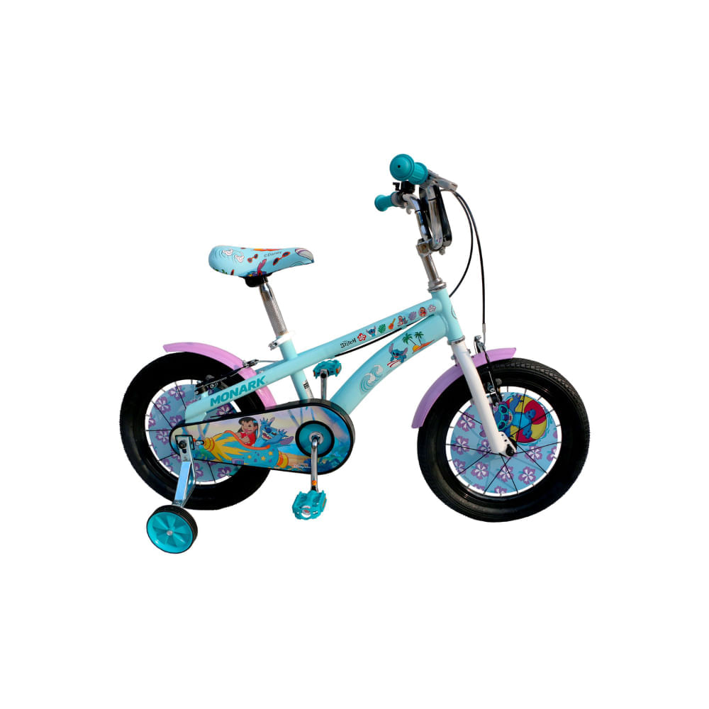 Bicicleta Aro 16 Monark Stitch Celeste
