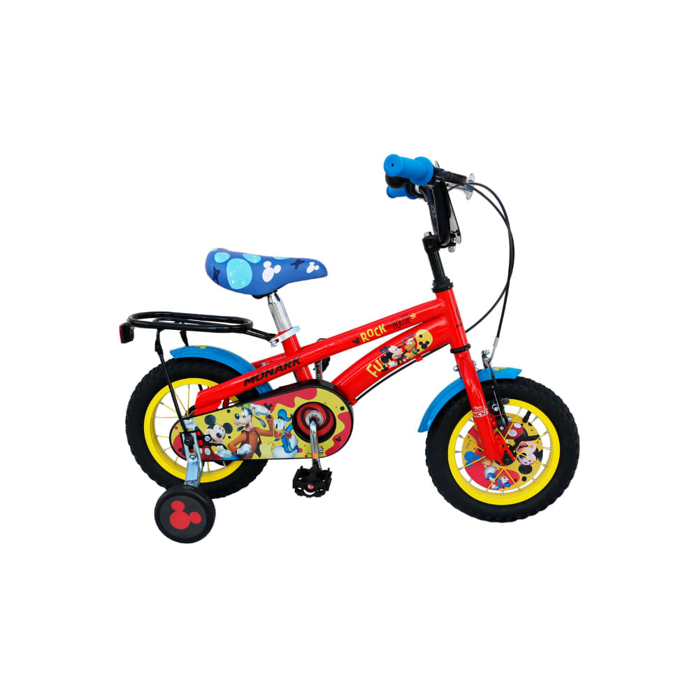 Bicicleta Aro 12 Monark Mickey Rock Rojo