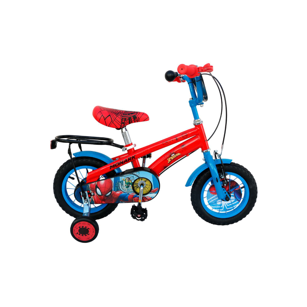 Bicicleta Aro 12 Monark Spiderman Hero Rojo Azul