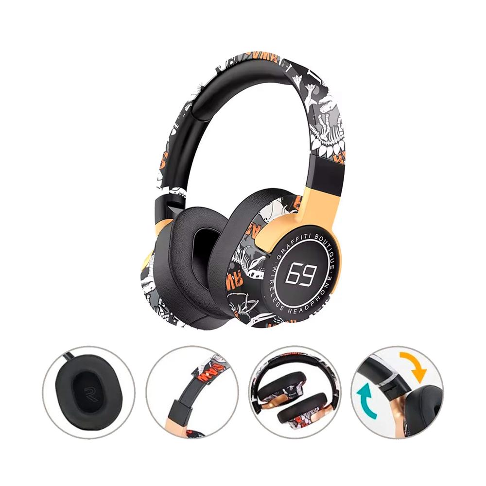 Audífonos Bluetooth Buytiti BY-P69 con Diseño Urbano y Radio FM
