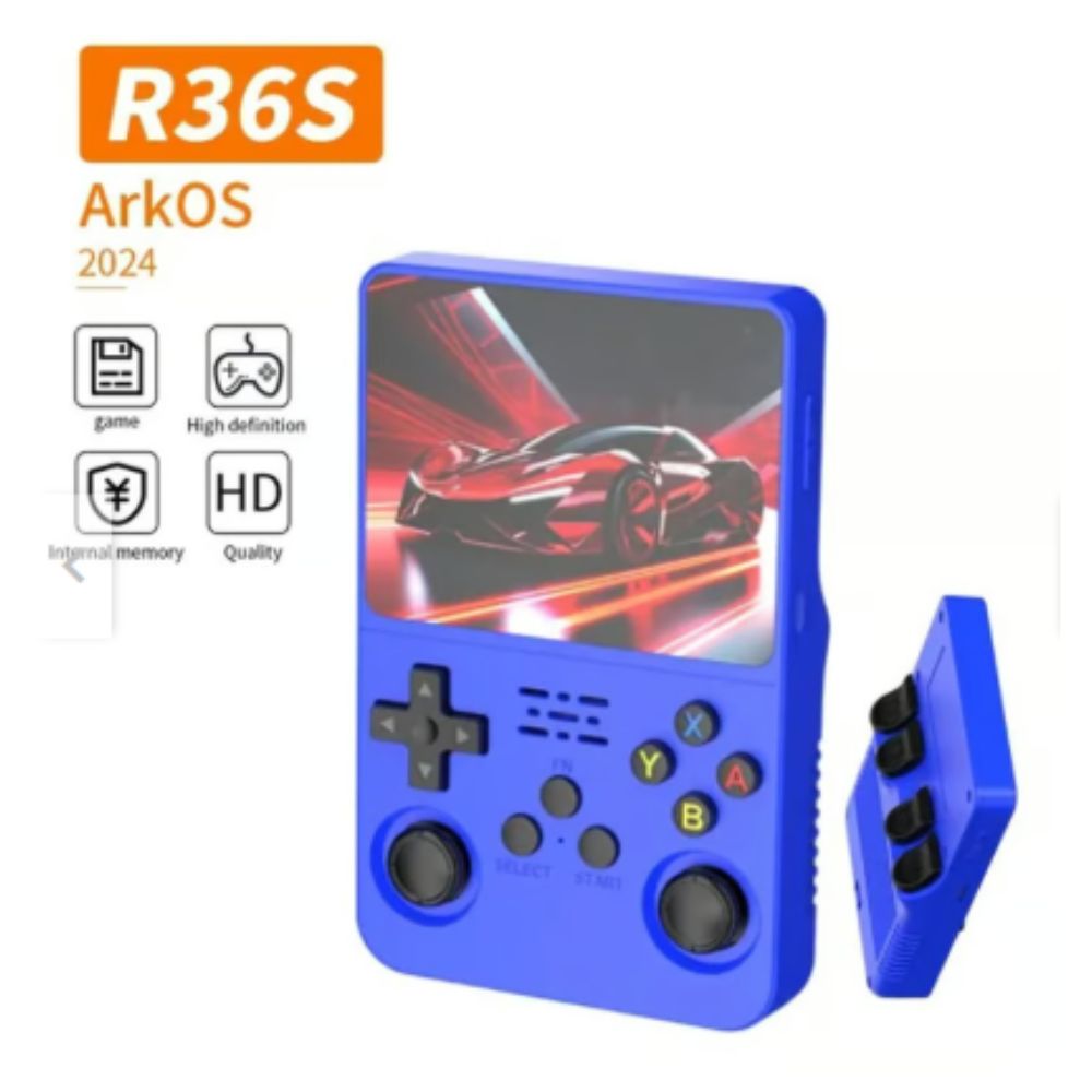R36s Consola de videojuegos Retro 64gb Azul T