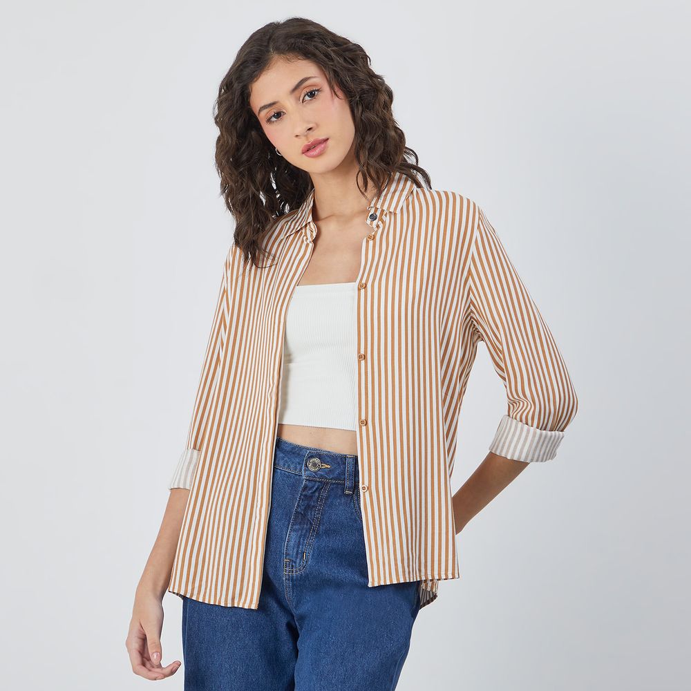 Blusa Mujer Viscosa List Manga Larga Hypnotic Oechsle