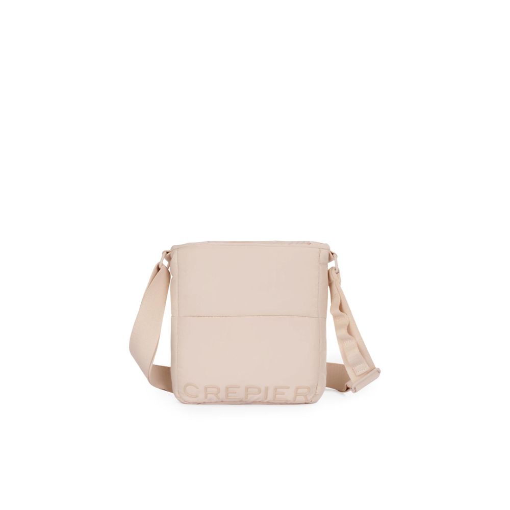 Cartera Crossbody Crepier Almendra Mediano