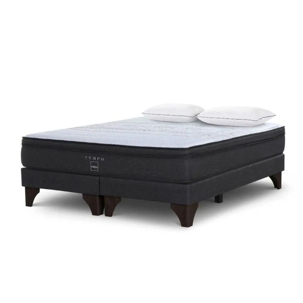Cama Europea Tempo King + 2 Almohadas Memory Max