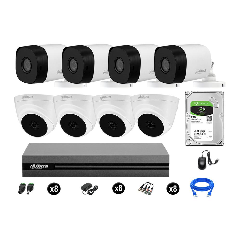 Cámaras Seguridad Dahua Kit 8 Hd 720p Disco 2tb Hdmi