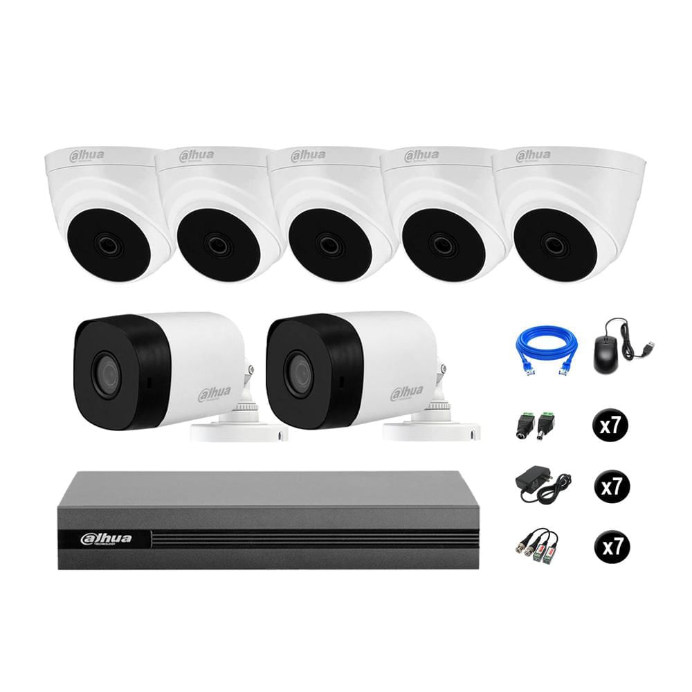 Cámaras Seguridad Dahua Kit 7 Hd 720p Cable Hdmi