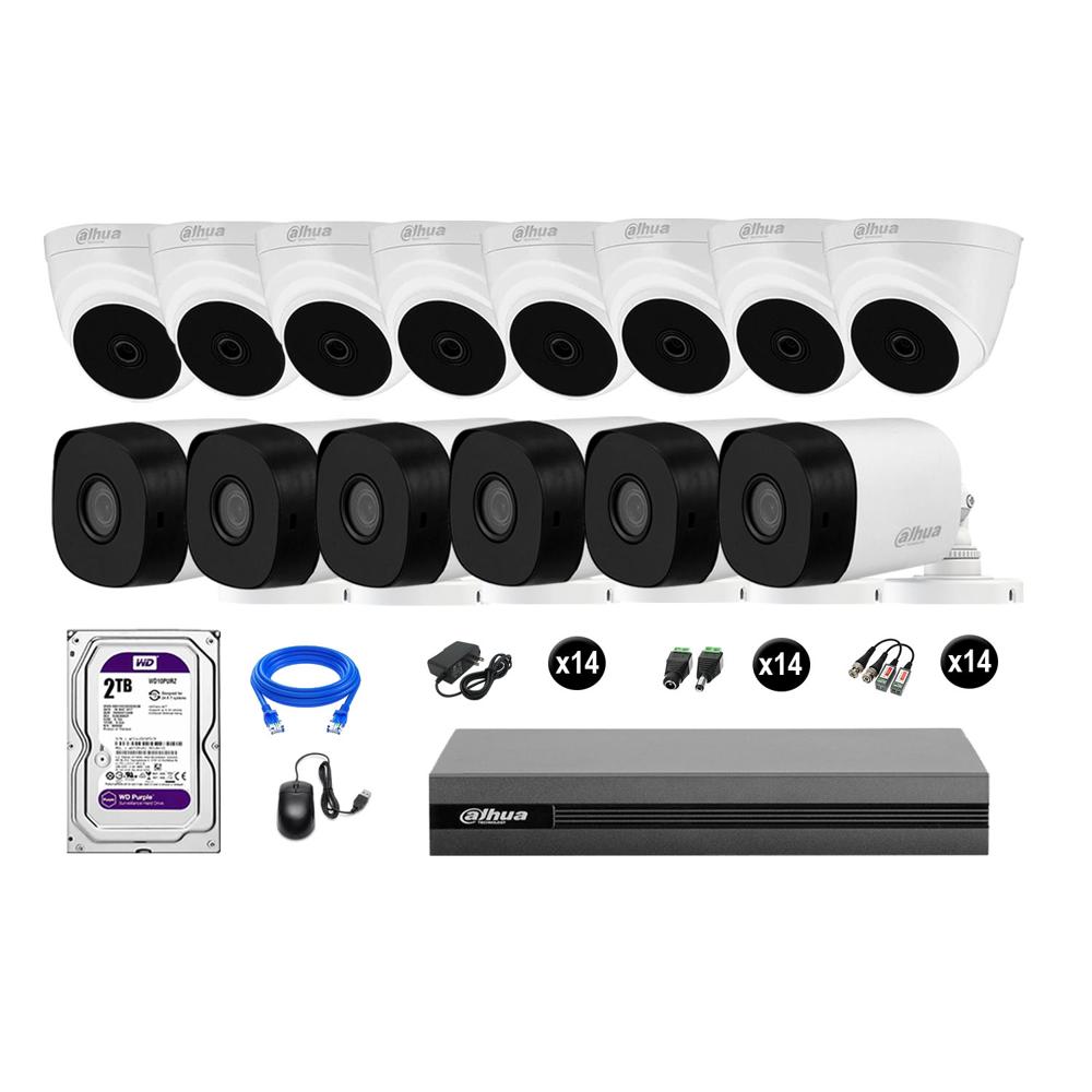 Cámaras Seguridad Dahua Kit 14 Full Hd 1080p Disco 2tb Hdmi