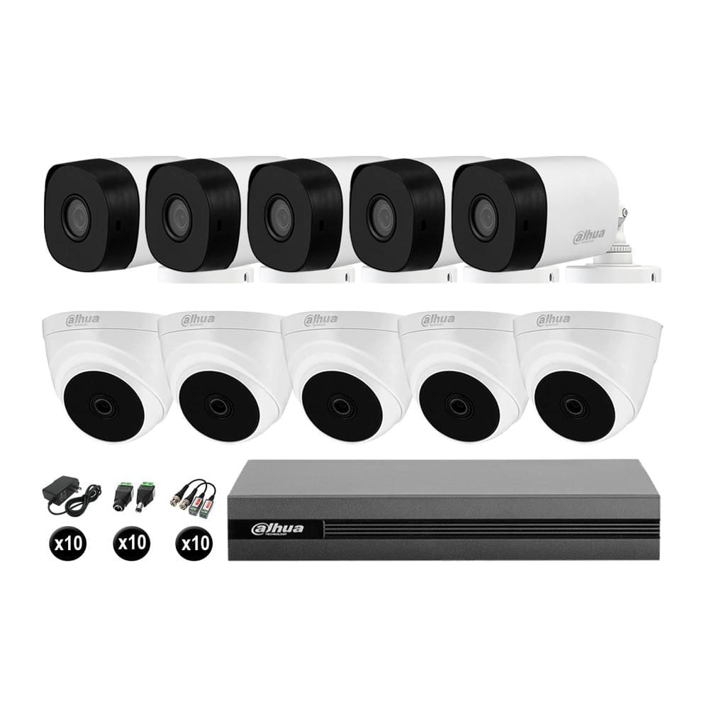Cámaras Seguridad Dahua Kit 10 Full Hd 1080p Cable Hdmi Oferta