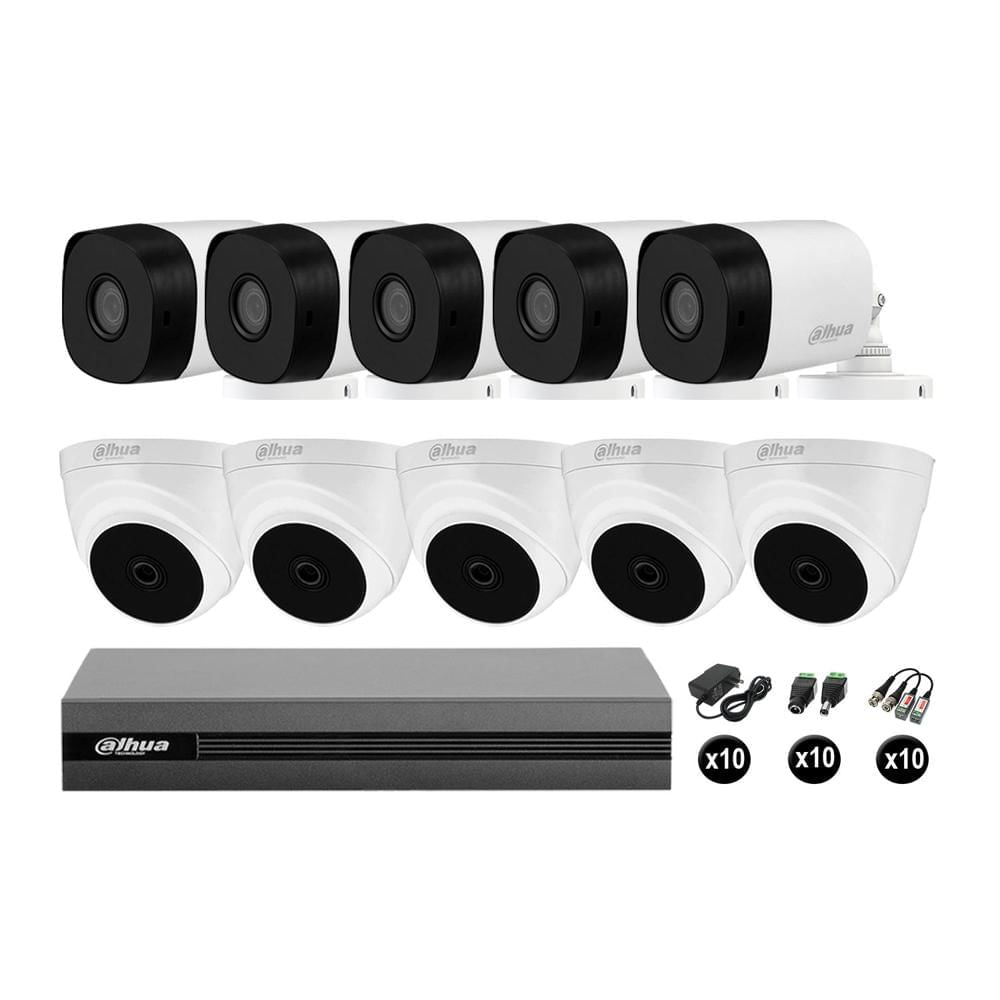 Cámaras Seguridad Dahua Kit 10 Hd 720p Cable Hdmi Oferta