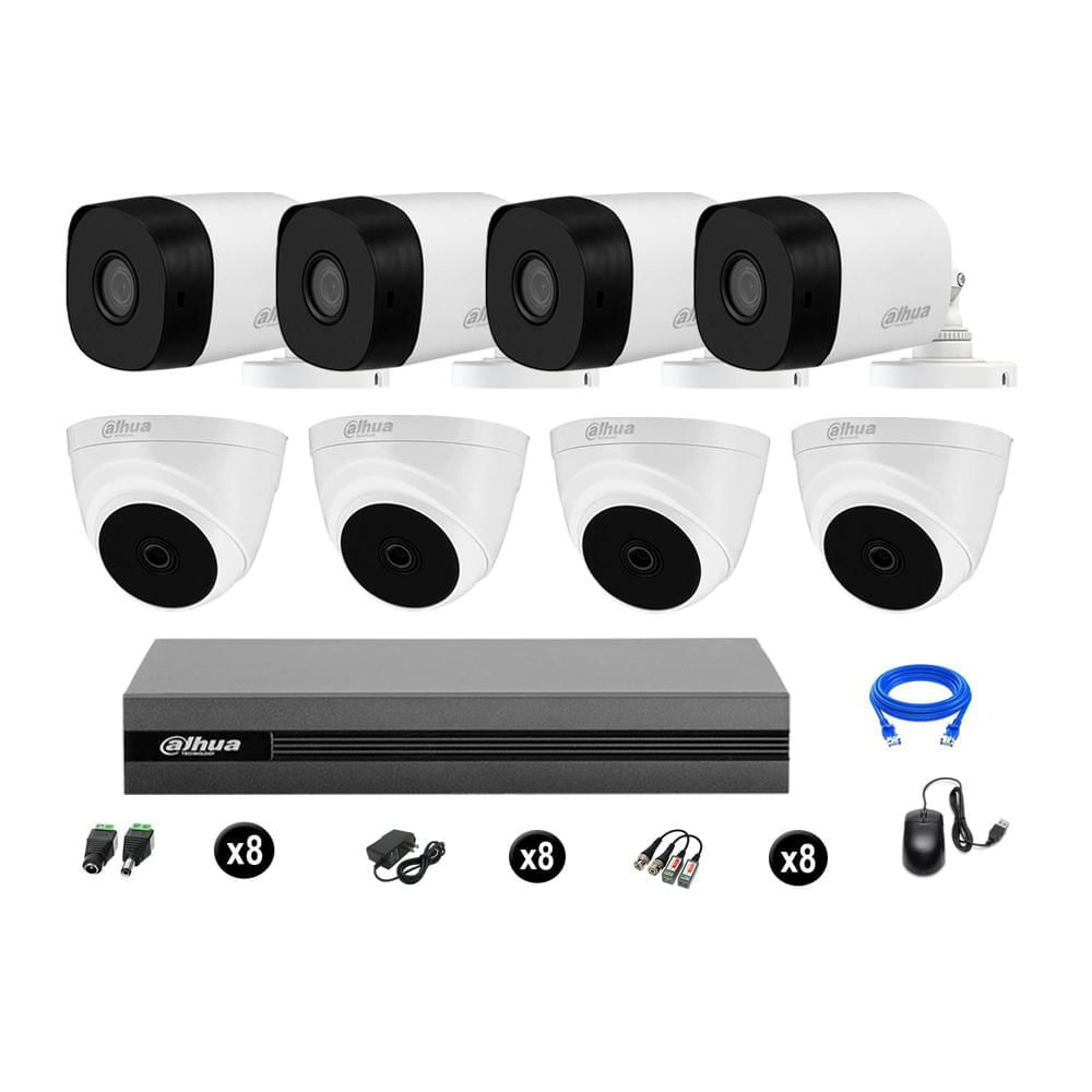 Cámaras Seguridad Dahua Kit 8 Full Hd 1080p Cable Hdmi Oferta