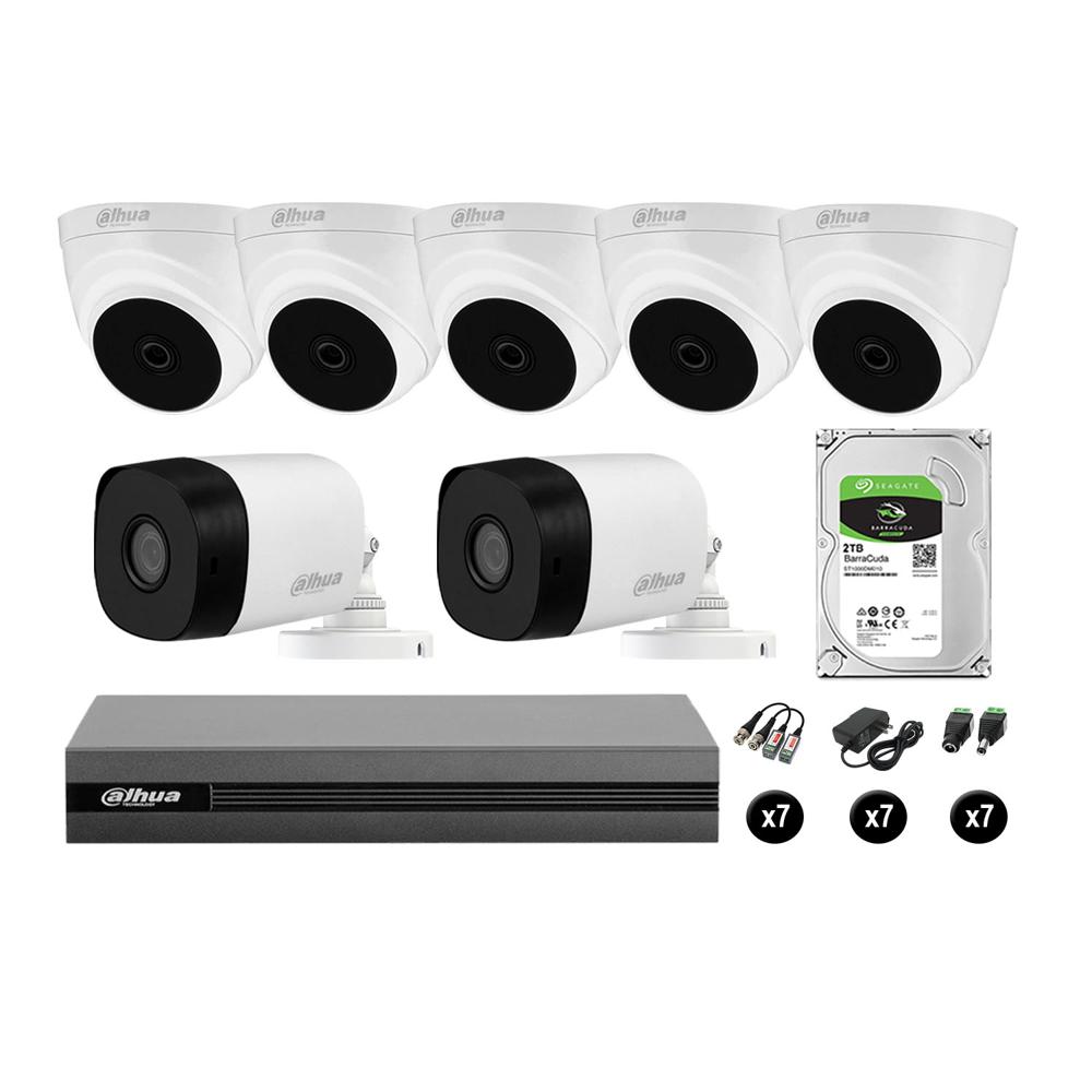 Cámaras Seguridad Dahua Kit 7 Hd 720p Disco 2tb Hdmi