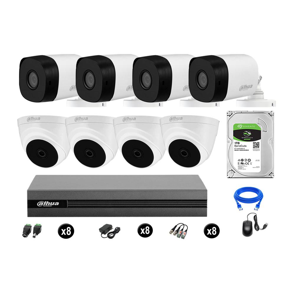 Cámaras Seguridad Dahua Kit 8 Full Hd 1080p Disco 1tb Hdmi