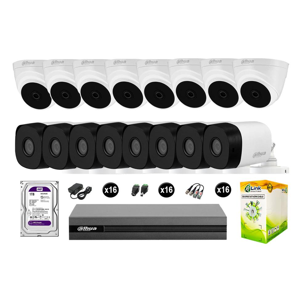 Cámaras Seguridad Dahua Kit 16 Full Hd 1080p Disco 1tb Completo