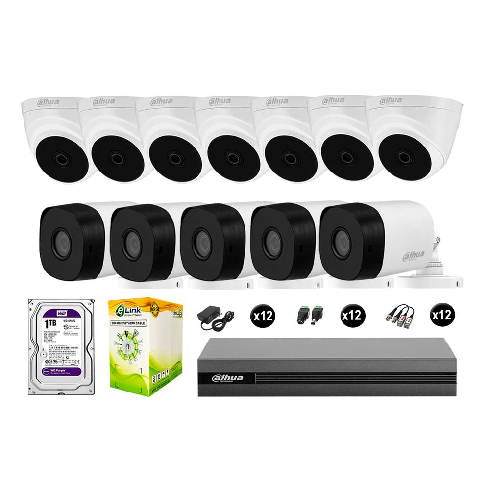 Cámaras Seguridad Dahua Kit 12 Full Hd 1080p Disco 1tb Completo