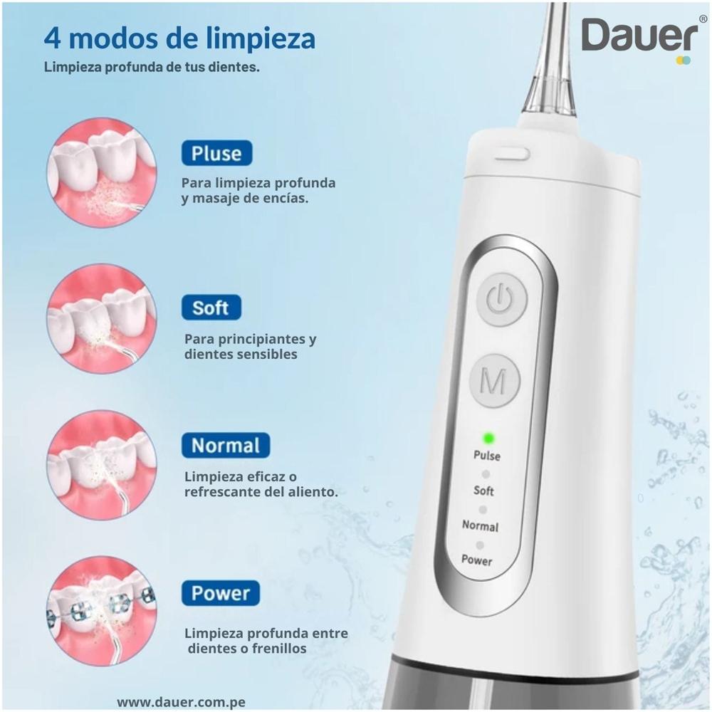 Irrigador Bucal Profesional IPX7 Inalámbrico Dauer Boquillas