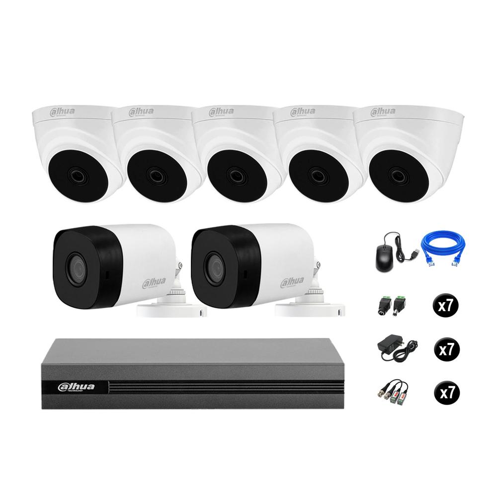 Cámaras Seguridad Dahua Kit 7 Full Hd 1080p Cable Hdmi Oferta