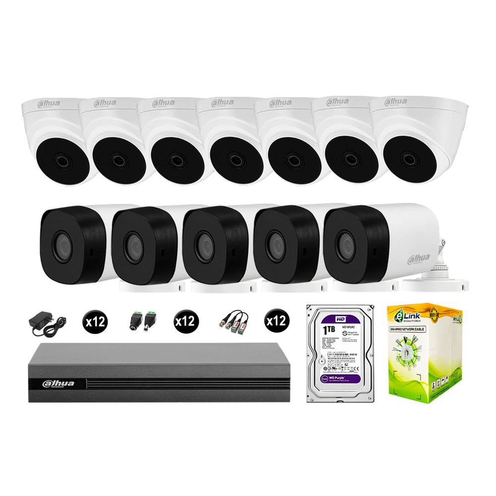 Cámaras Seguridad Dahua Kit 12 Hd 720p Disco 1tb Completo