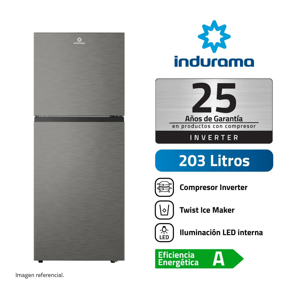 Refrigeradora Indurama No Frost Top Freezer 203 Litros RI-359I