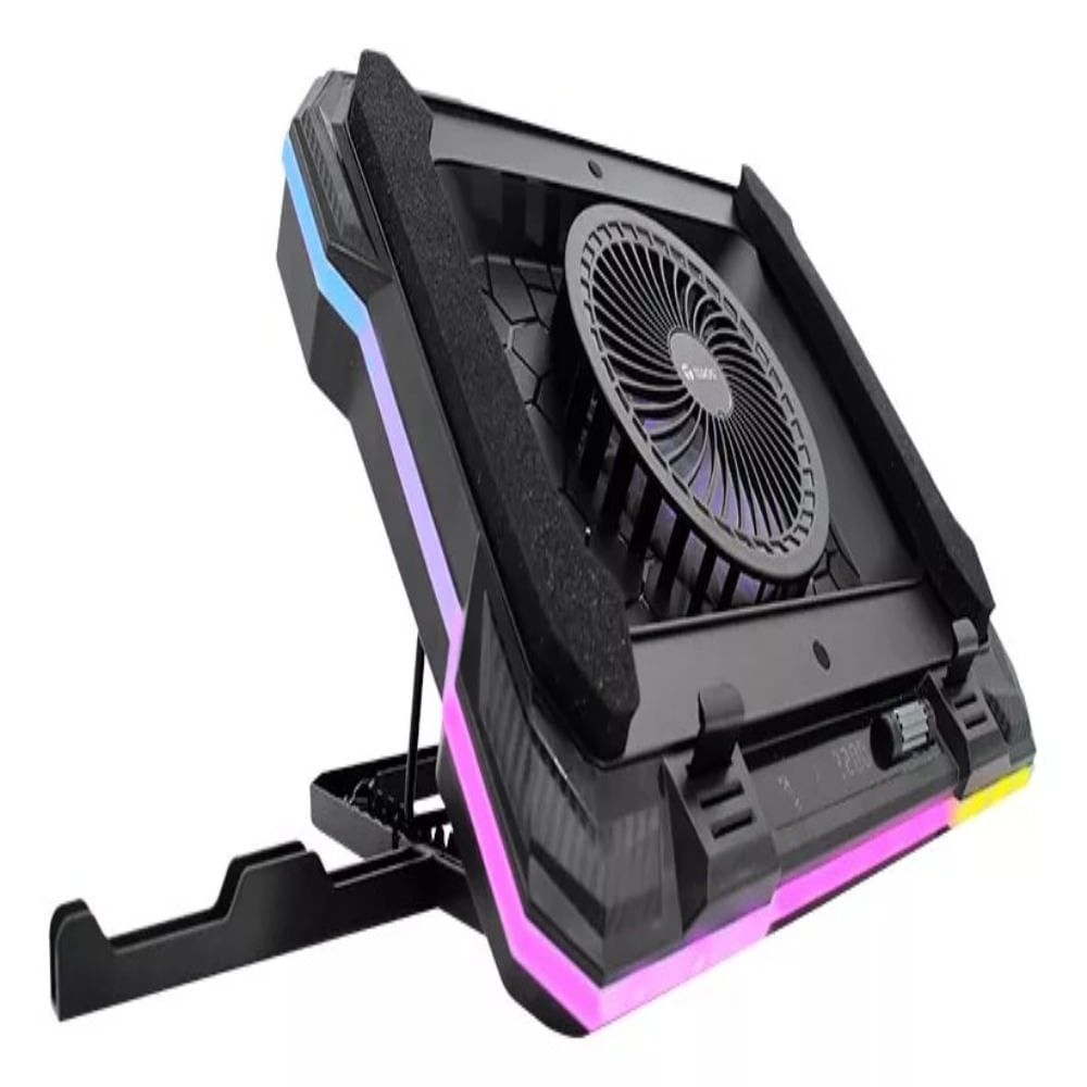 Cooler Para Laptop Teros Te-7133n Rgb De 14 Hasta 19 Led Agua