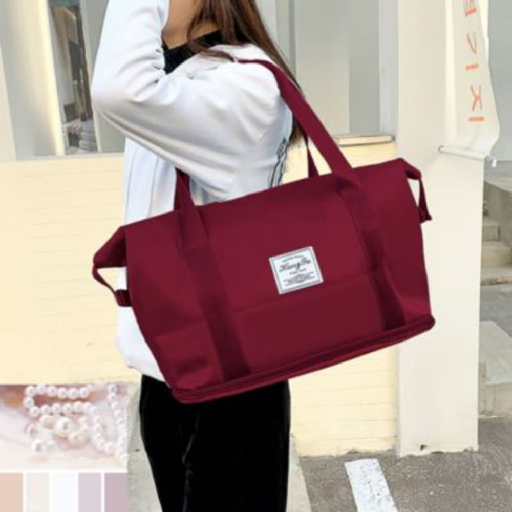 Bolso de Viaje Cartera Expandible Impermeable - Guinda