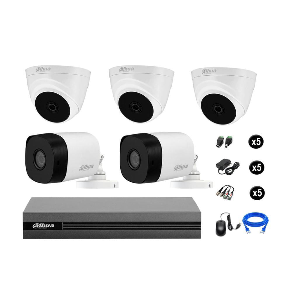 Cámaras Seguridad Dahua Kit 5 Hd 720p Cable Hdmi Oferta