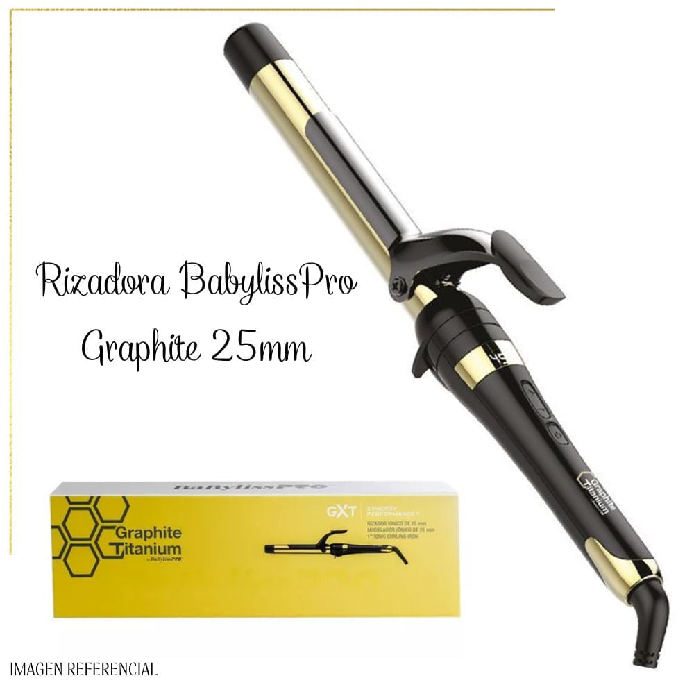 Rizadora BabylissPro Iónico Graphite Titanium 25mm - BGT100PE