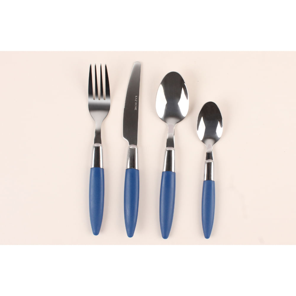 Cubiertos Promo Azul X16