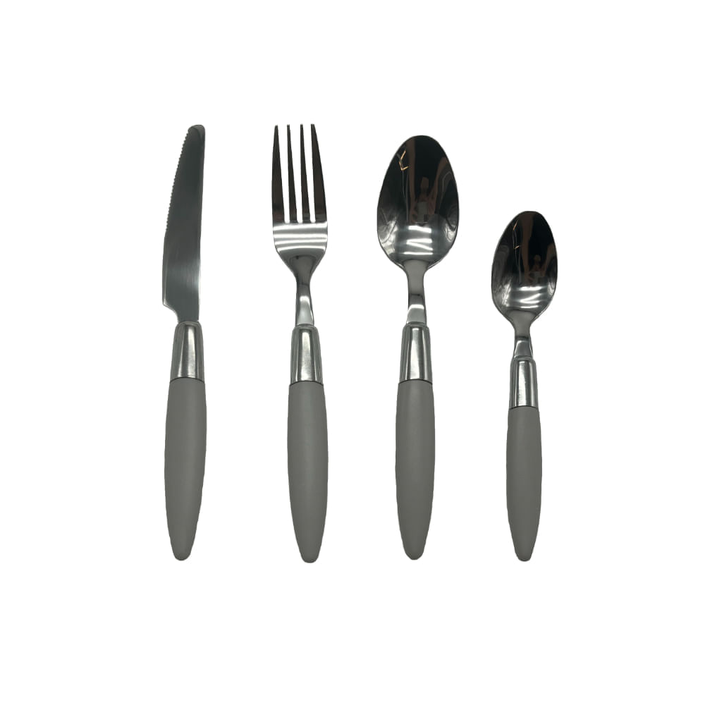 Cubiertos Promo Gris X16