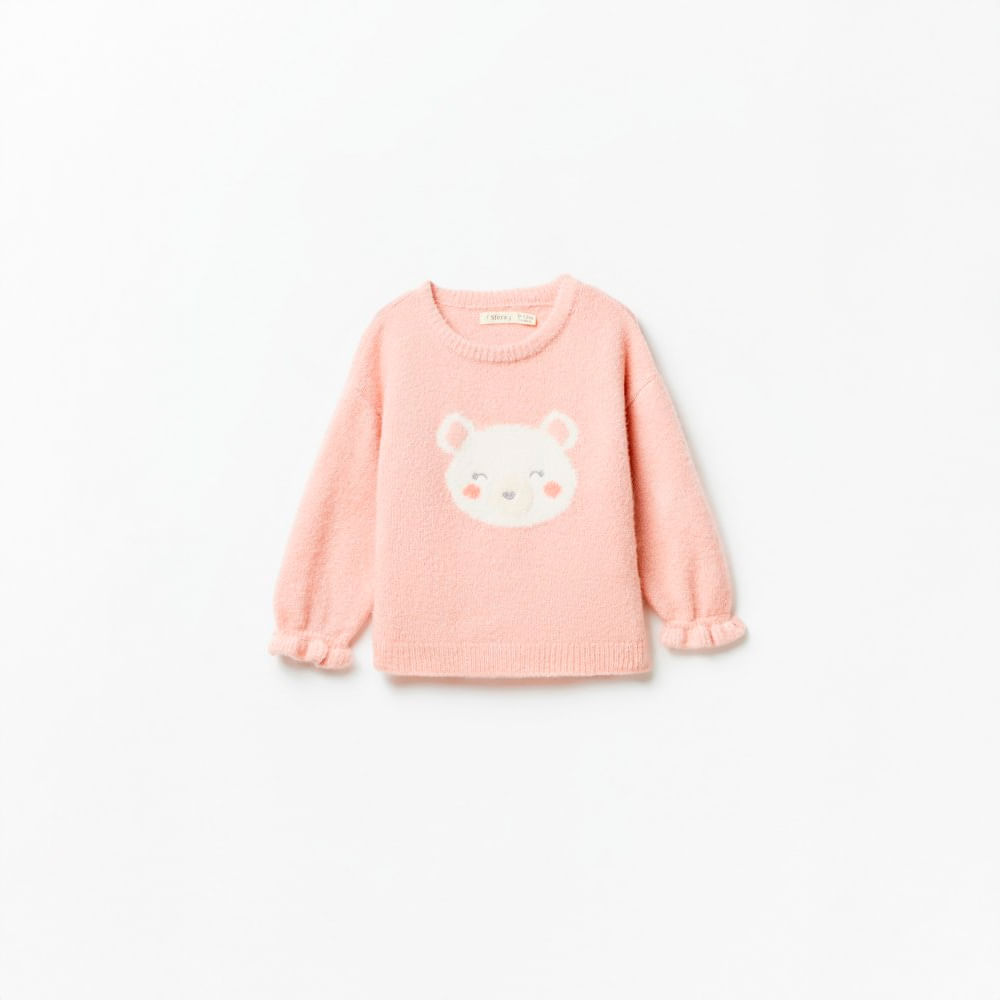 Chompa Bouclet Sfera Bebé Niña Rosa Claro Oechsle Oechsle