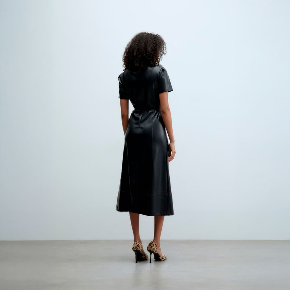 Vestido Midi Sfera Mujer Negro Oechsle