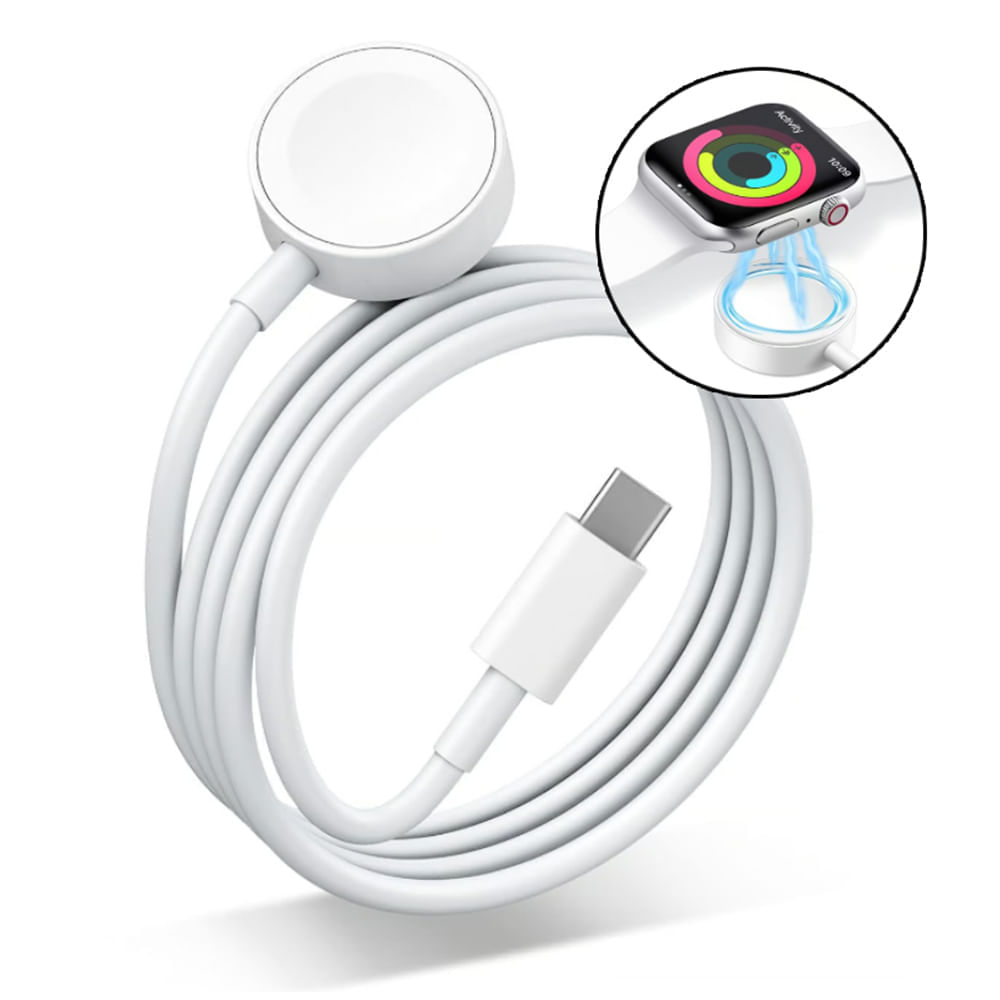 Cargador Magnético Para Apple Watch Cable Tipo C Usb-C 1m