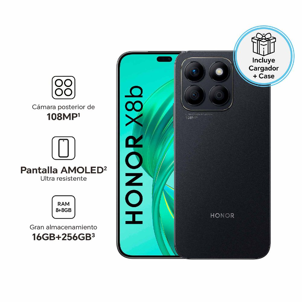 Celular Honor  X8B 6.7"" 8GB RAM 256GB  Negro