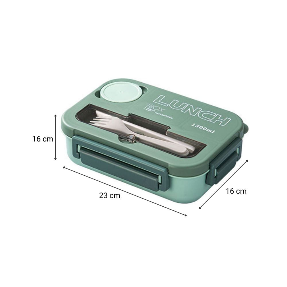Taper Hermético Rectangular 1300ml Verde Back to School Orange - Oechsle