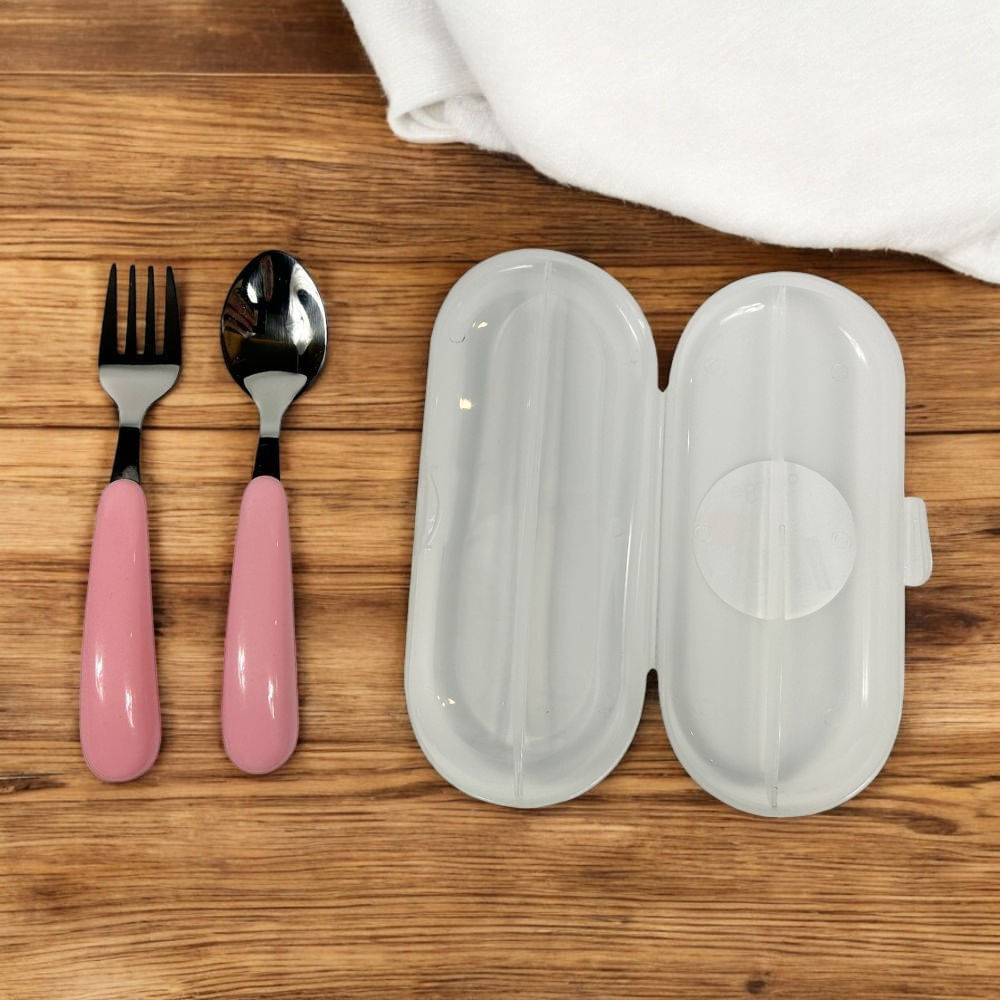 Set de Cubiertos 2 Piezas Pink Orange