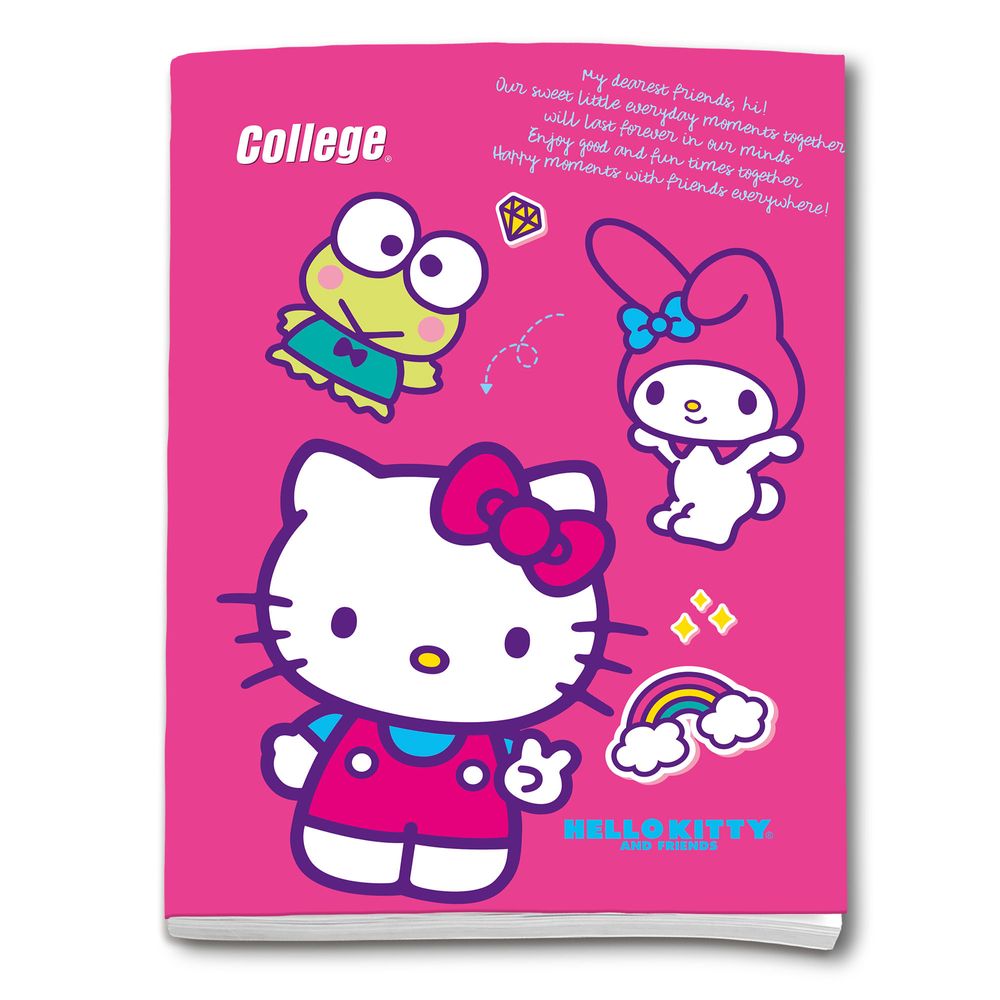 Cuaderno COLLEGE Triple Renglón 80 Hojas Hello Kitty