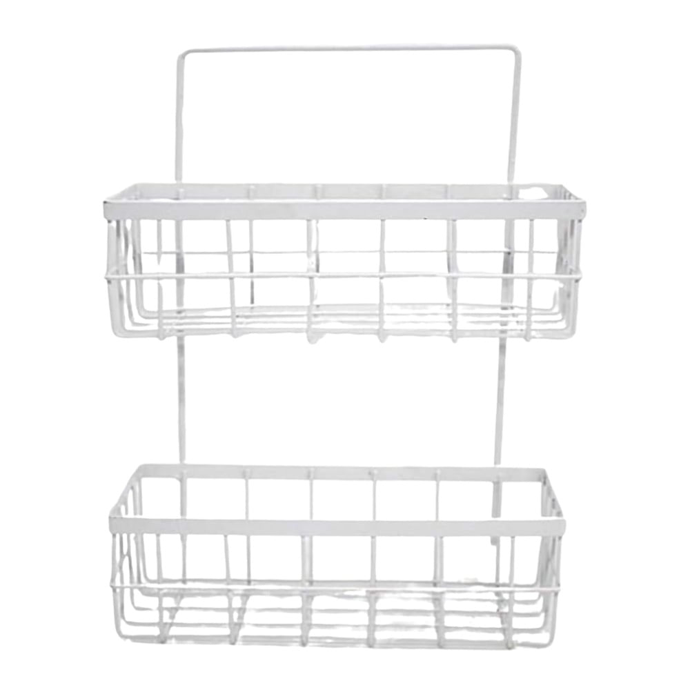 Cesto de Almacenamiento Organizador de Ducha Baño Cocina Blanco