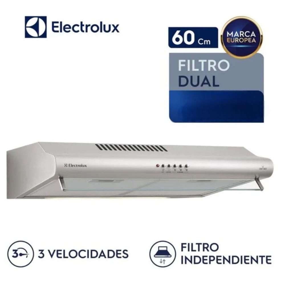 Campana Extractora Empotrable Tradicional Electrolux 60cm Acero Inox