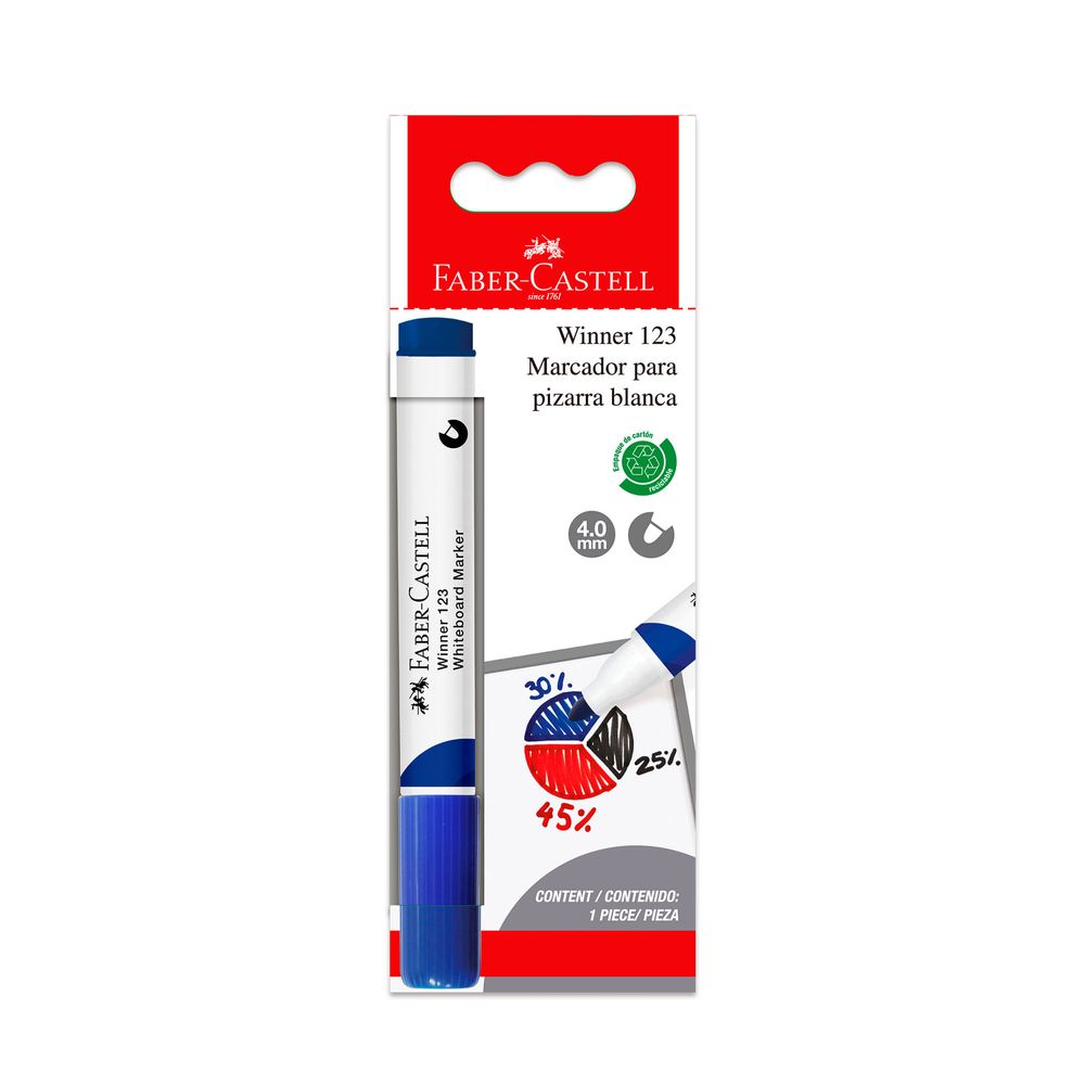 Faber Marcador Wbm Winner 123 C Azul Bl FABER CASTELL x1un