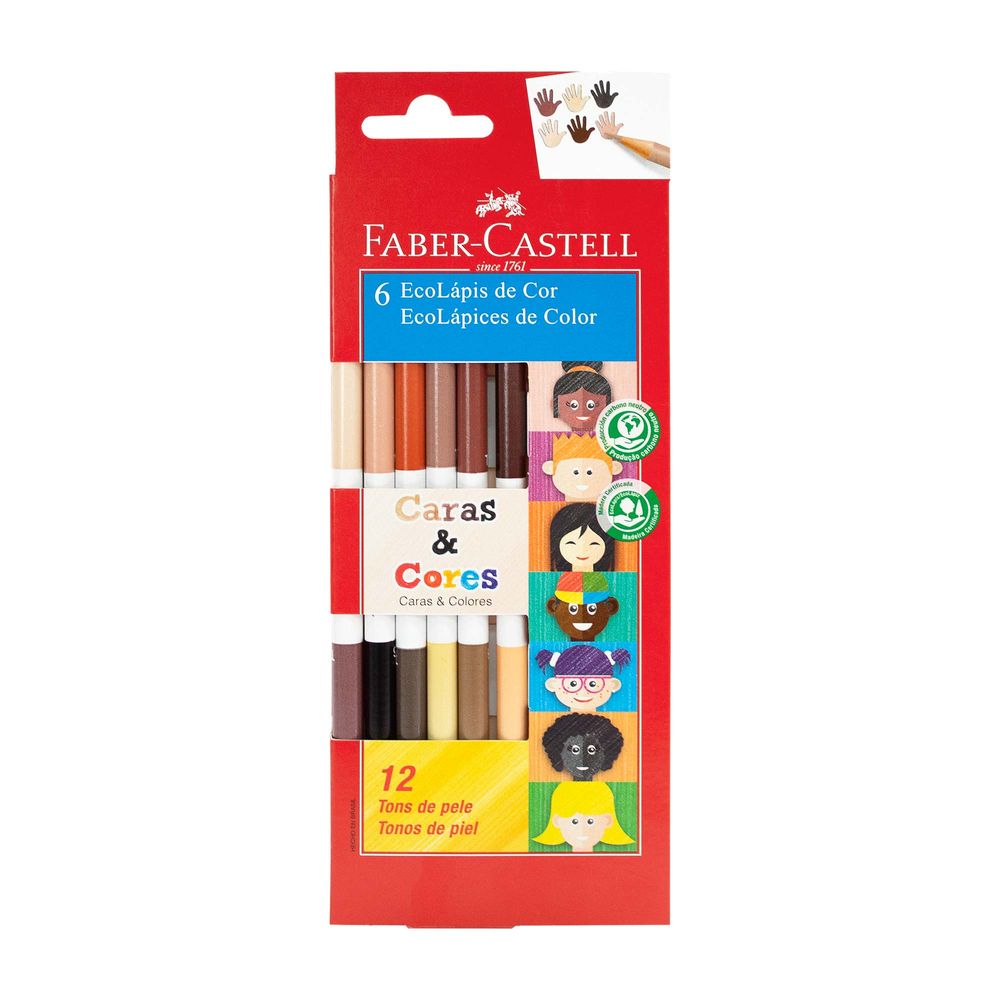 Lápices FABER CASTELL Eco-Lápices Caras & Colores 6un