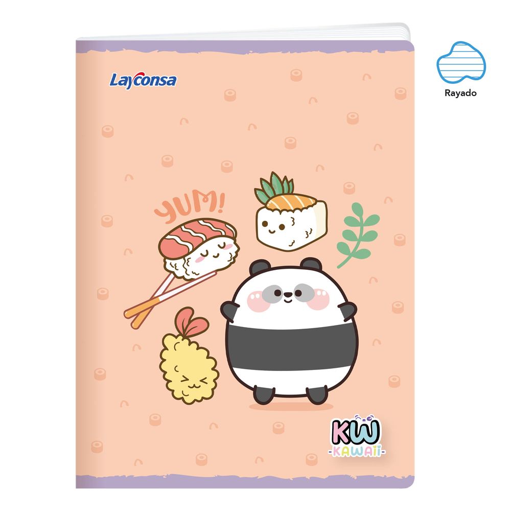 Cuaderno LAYCONSA Grapado Rayado Kawaii 80 Hojas