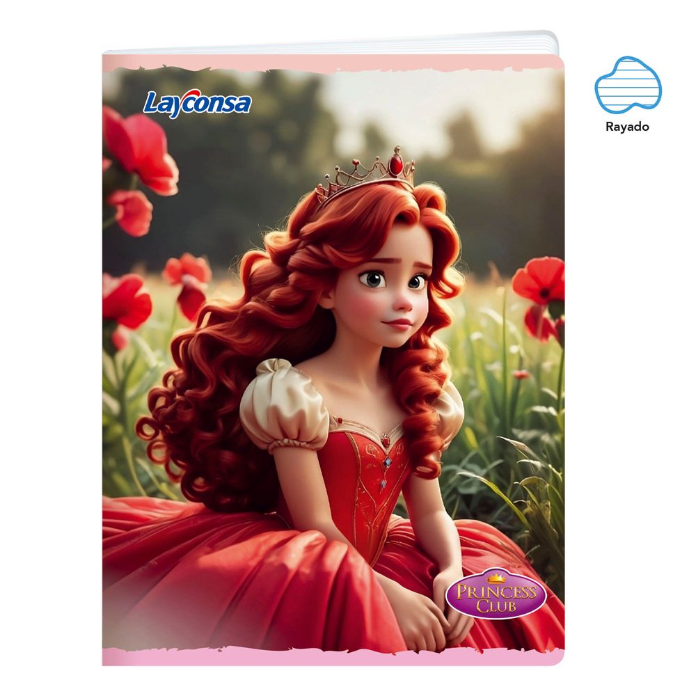 Cuaderno LAYCONSA Grapado Rayado Princess Club 80 Hojas