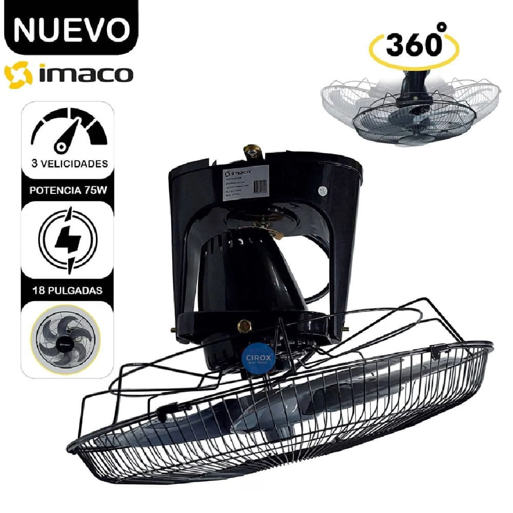 VENTILADOR DE TECHO IMACO OCF7919 75 WATTS ORBITAL